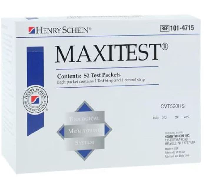 Henry Schein® MAXITEST® Biological Spore Monitor Test Packets 52/Box