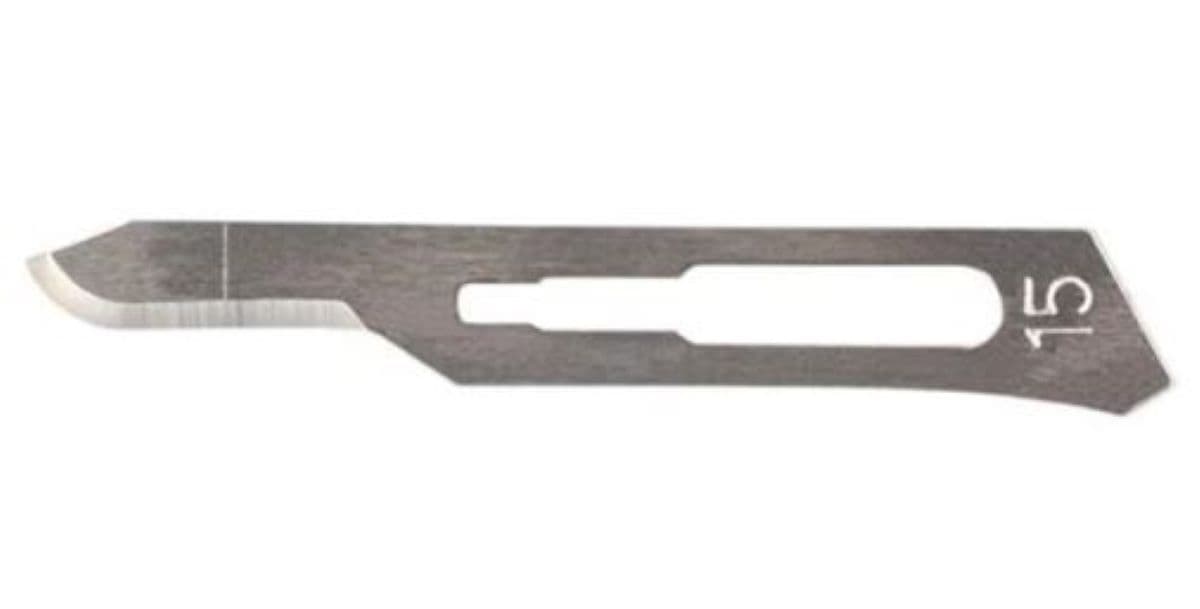 Henry Schein® Stainless Steel Surgical Blade, Sterile, No. 15, 100/Box
