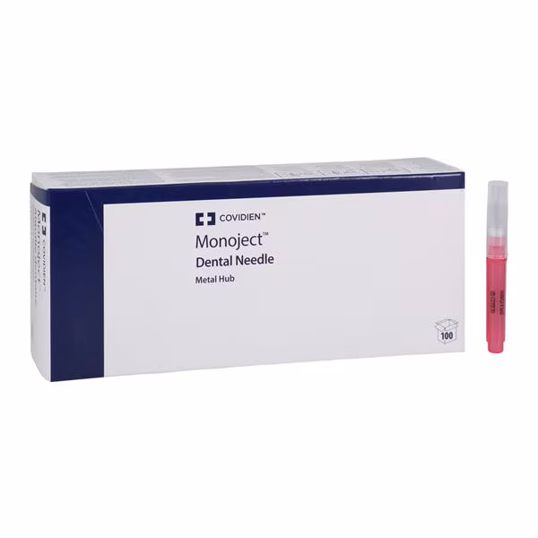 Monoject™ Dental Needles 25 Gauge x 1 1/4" 100/Box