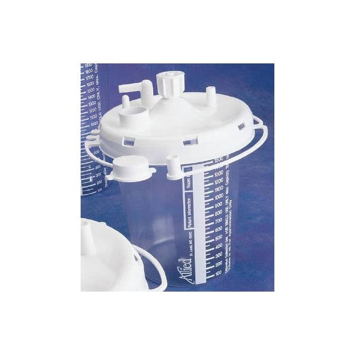 Suction Canister Allied® 1500 mL Snap-On Lid 48/Case