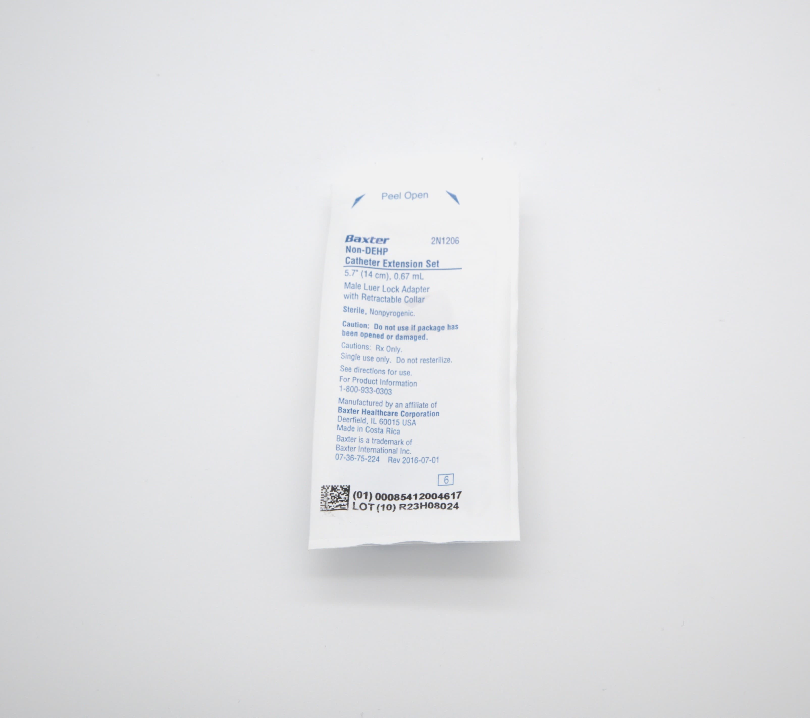 IV Extension Set Standard Bore 5-4/5 inch with pinch clamp 50/Case
