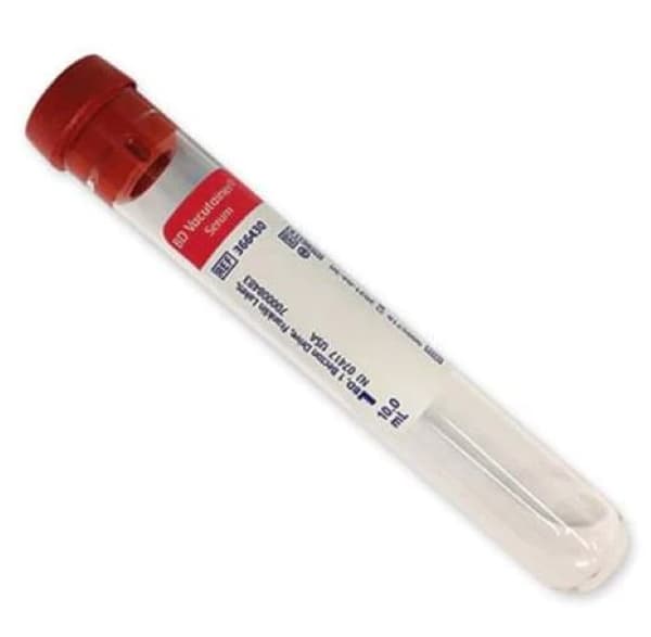 BD Vacutainer® Glass Blood Collection Tube, Conventional Closure, 10 mL 100/Box