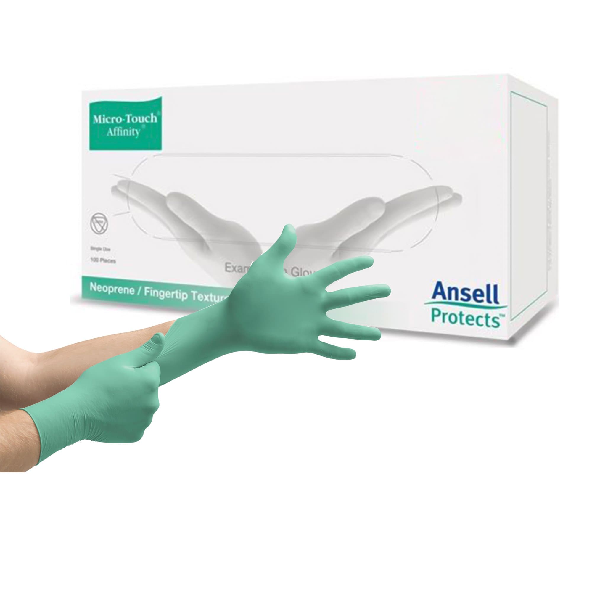 Micro-Touch® Affinity™ Neoprene, Powder Free, Exam Glove, Medium 100/Box