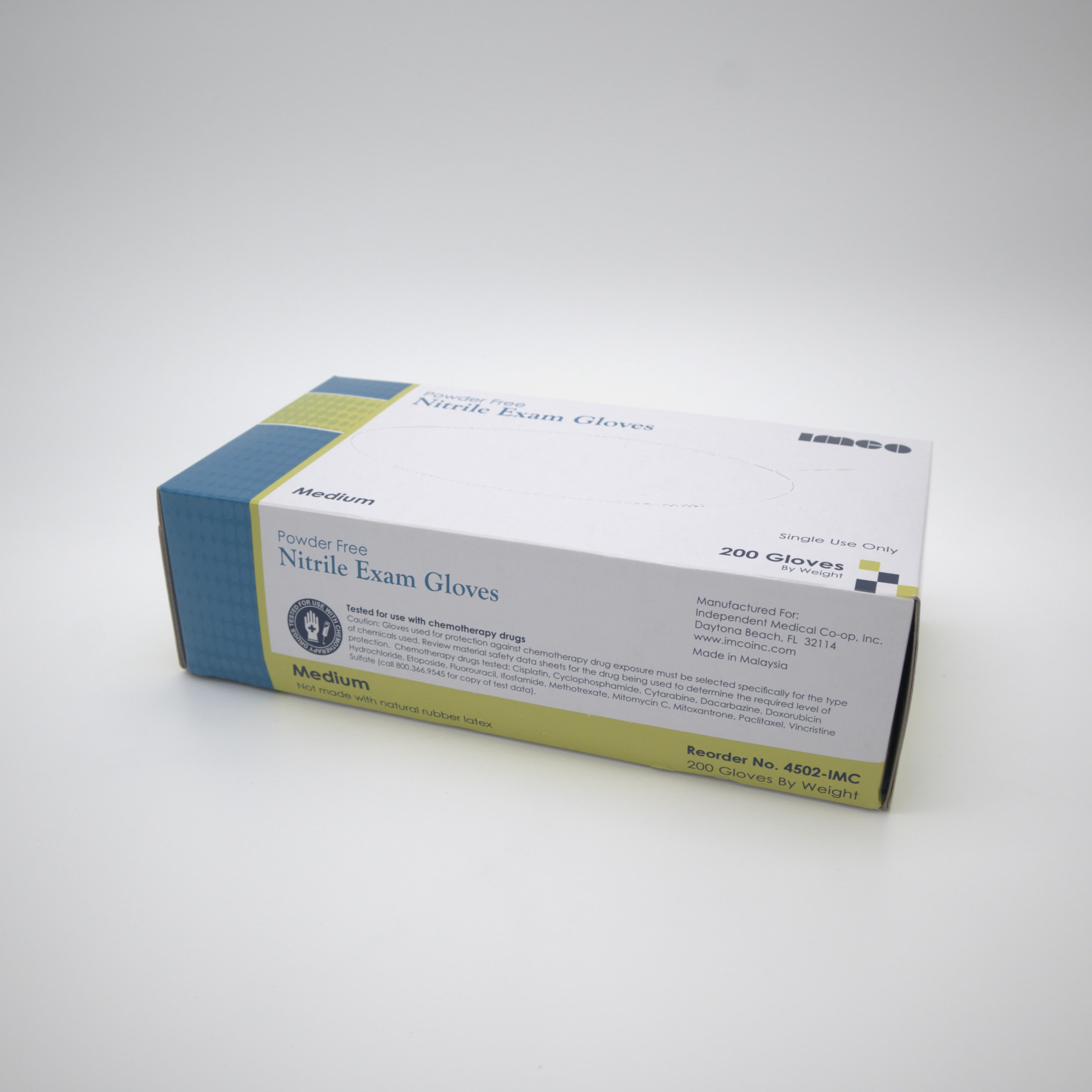 Nitrile Powder-Free Exam Gloves Medium Blue 200/Box