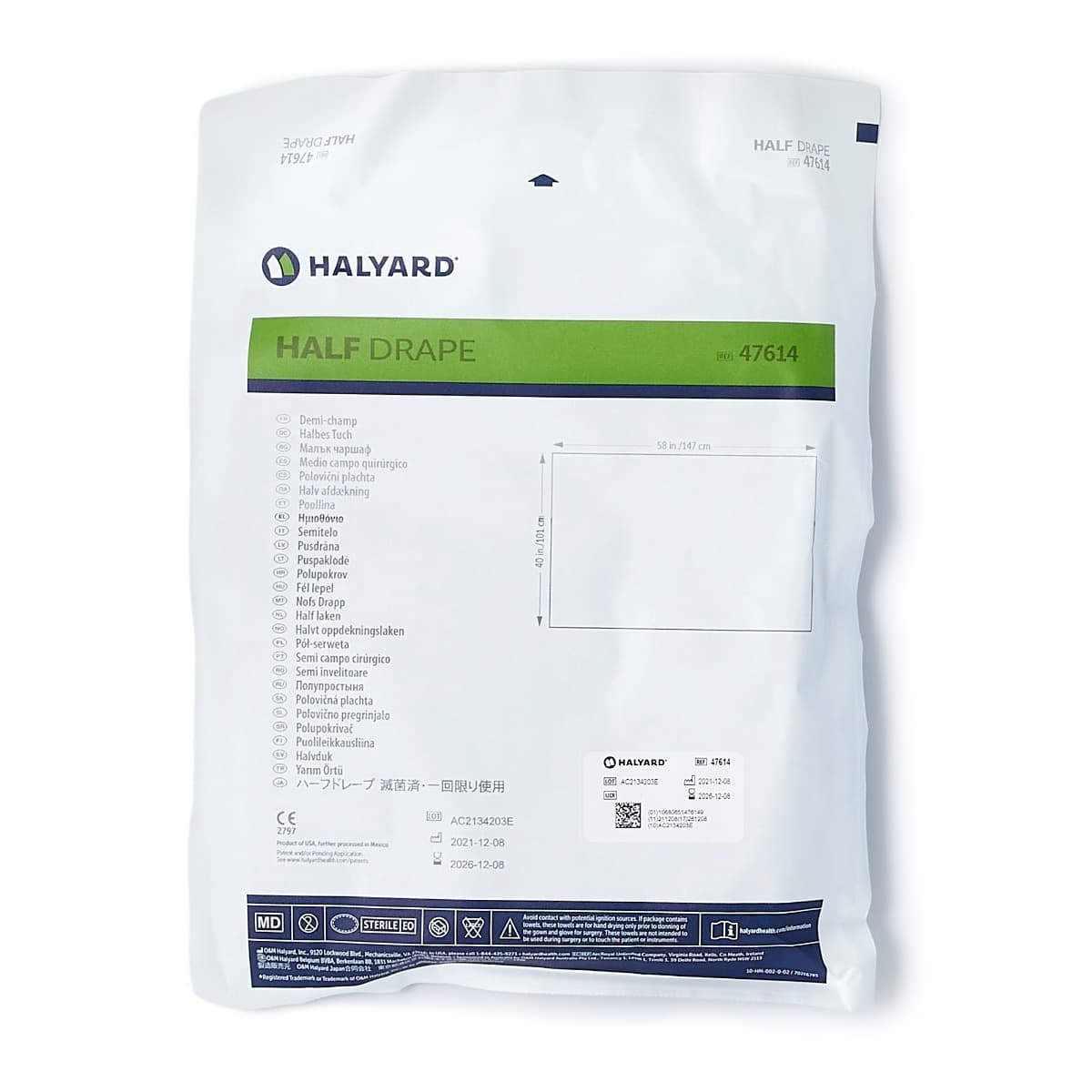 Halyard Half Drape 40" x 58" 60/Box