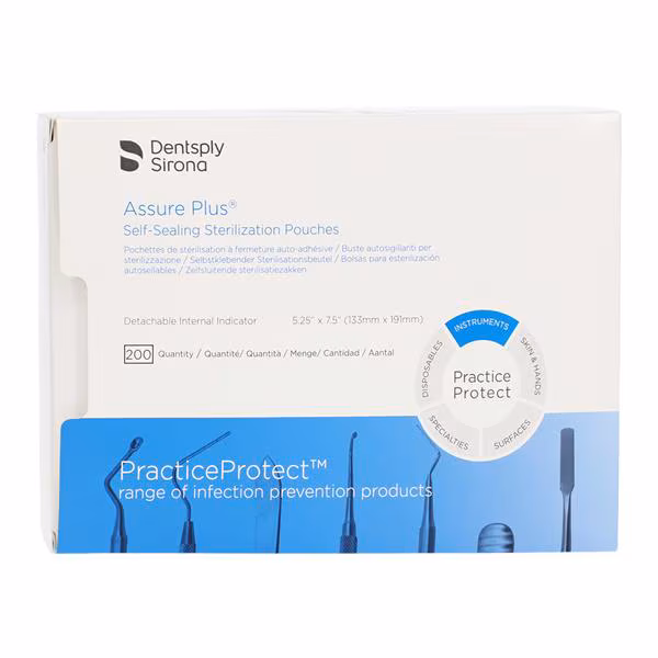 Assure Plus® Sterilization Pouch, Self Seal, 5.25" x 7.5" 200/Box