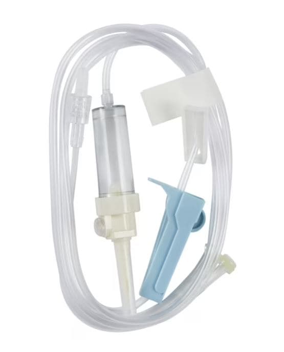 AMSafe® IV Administration Set Injection Y-Port 15 Drops / mL Drip Rate without filter 78 inch tubing solution 50/Case