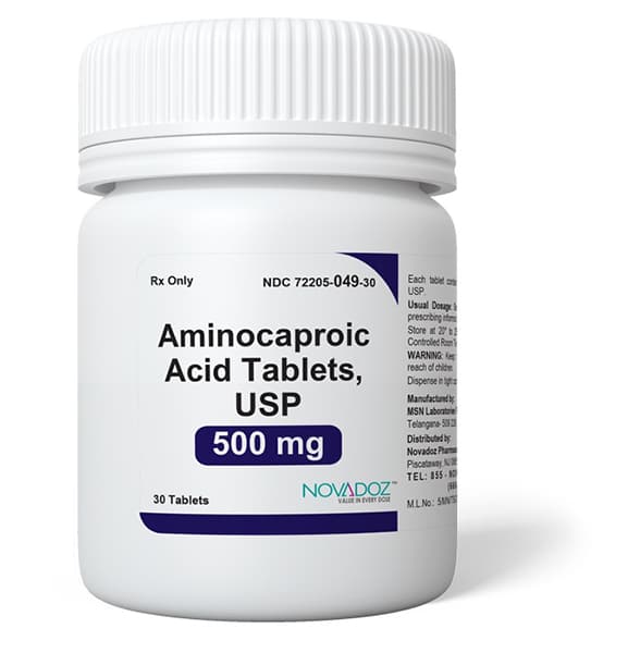 Aminocaproic Acid 500 mg Tablets 30/Bottle