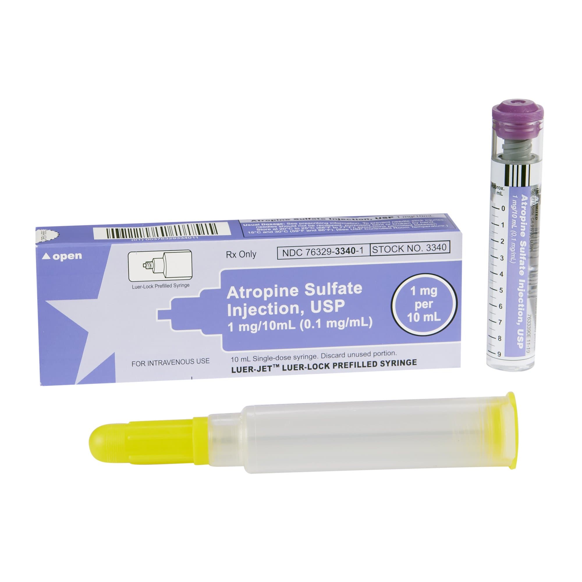 Atropine Sulfate 1 mg/mL 10 mL Prefilled Syringe