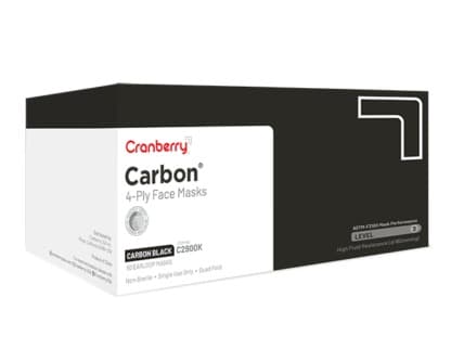 Carbon™ 4-Ply Earloop Face Mask, Level 3, 50/Box