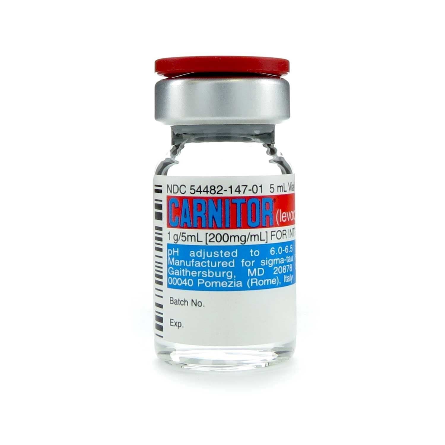 Carnitor® (Levocarnitine) 200 mg/mL 5 mL Vial 5/Box