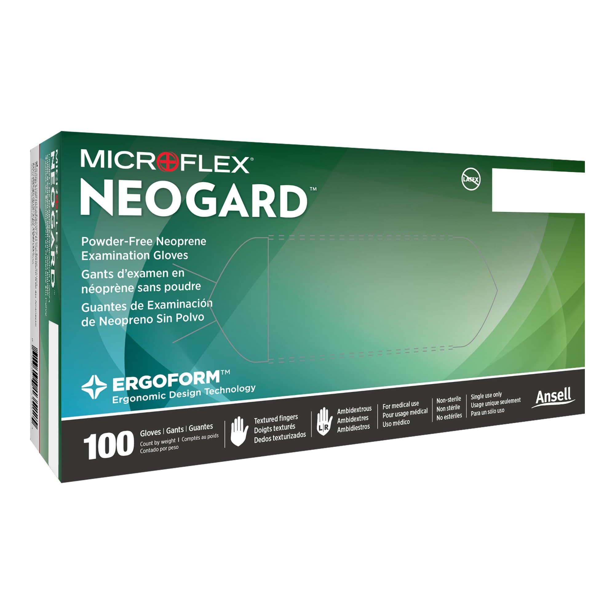 Neogard Chloroprene Exam Gloves Non-Sterile 100/Box