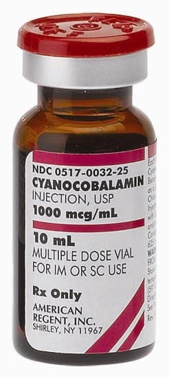 Cyanocobalamin 1,000 mcg/mL 10 mL Multiple-Dose Vial 10/Box
