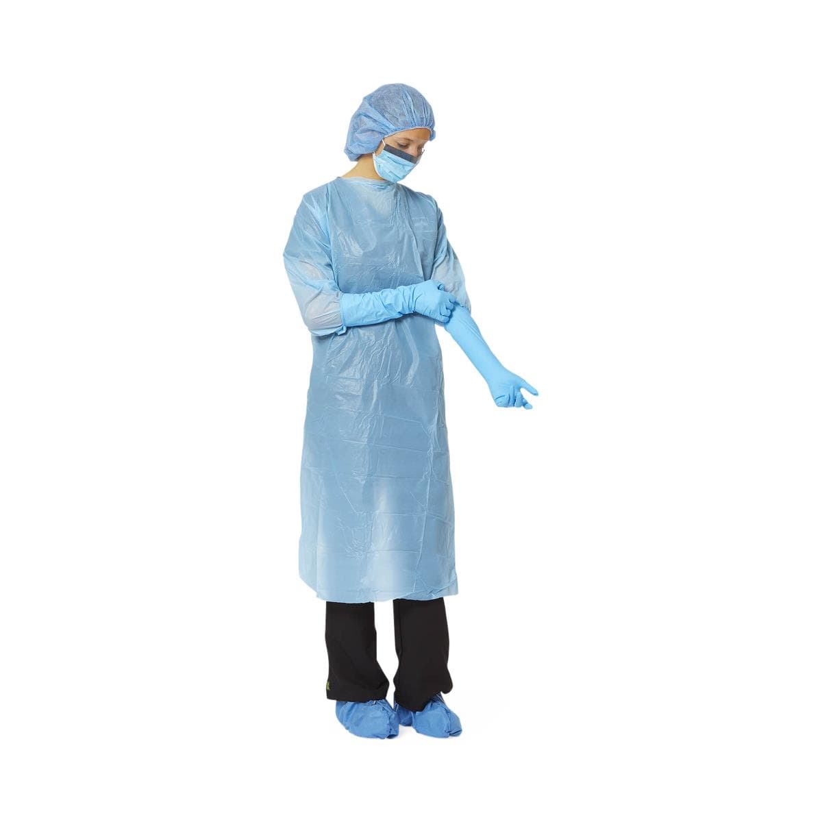 Medline Disposable Open-Back Polyethylene Gown 75/Box
