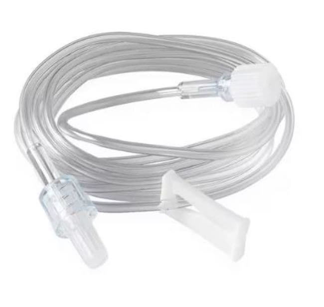 IV Extension Set with rotating Male/Female Luer Locks and Clamp, 2.0 mL, 60" 100/Case