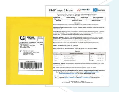VitalertKit™ Drug Disposal Envelope