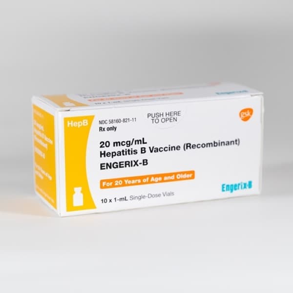 Engerix-B® Hepatitis B Vaccine 20 mcg/mL 1 mL Single-Dose Vial