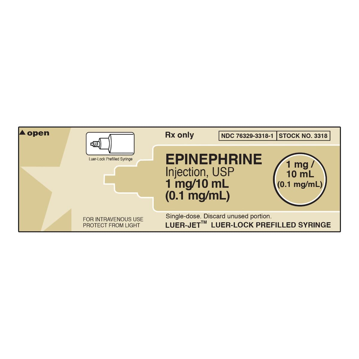 Epinephrine 0.1 mg/mL 10 mL Prefilled Syringe