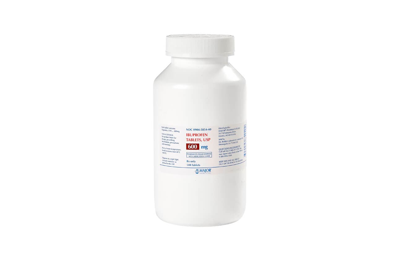 Ibuprofen 600 mg Tablets 500/Bottle