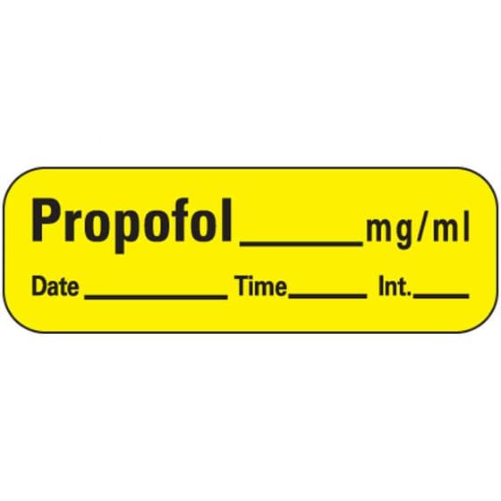 Propofol Labels 600/Roll