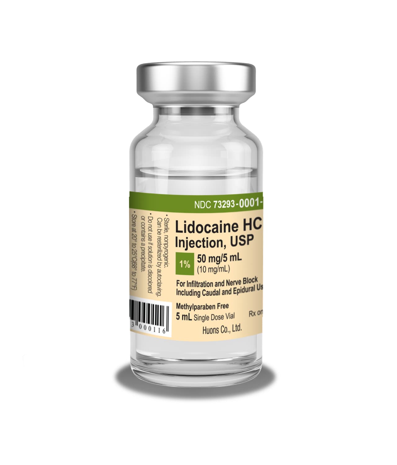 Lidocaine HCl 1%, 5ml Single-Dose Vial