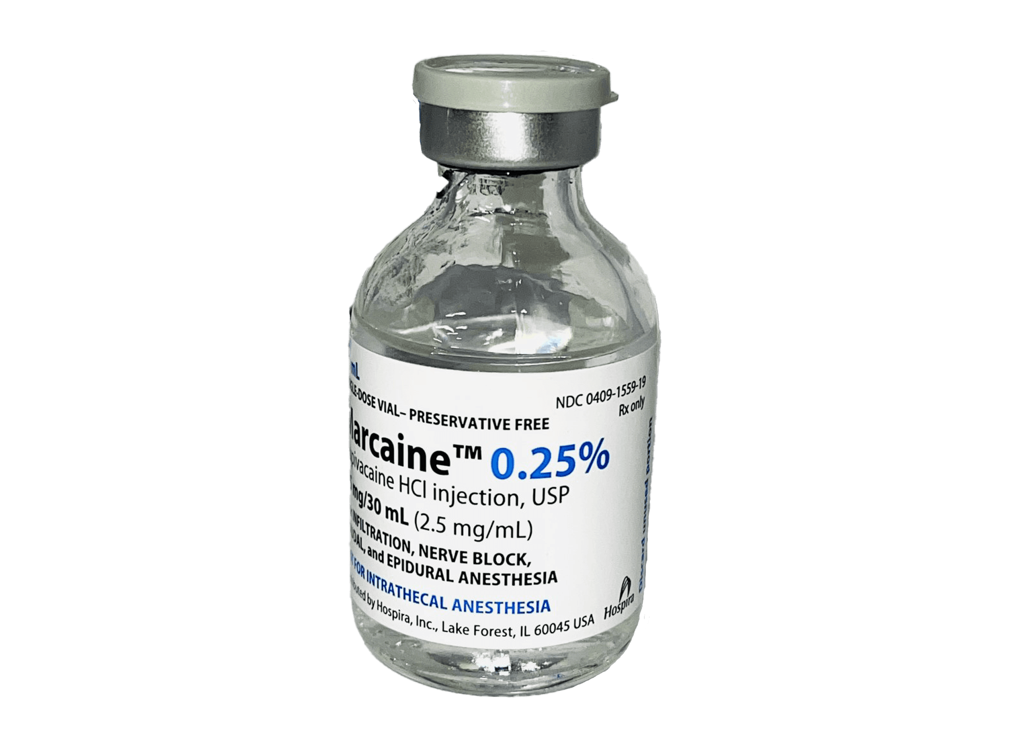 Marcaine® Bupivacaine HCl 0.25% 30 mL Single-Dose Vial 10/Box