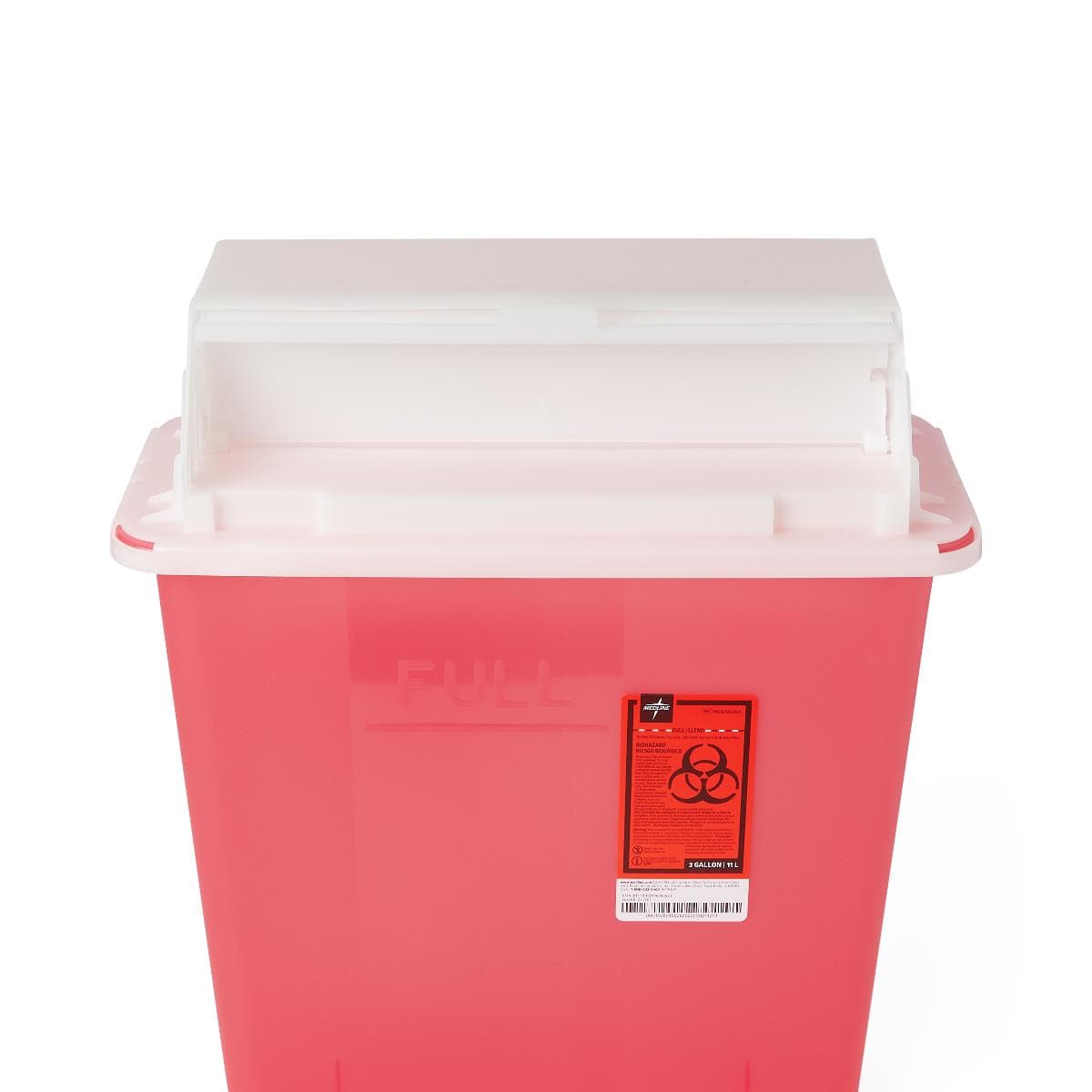 Medline Sharps Container, Red, 5 Quart