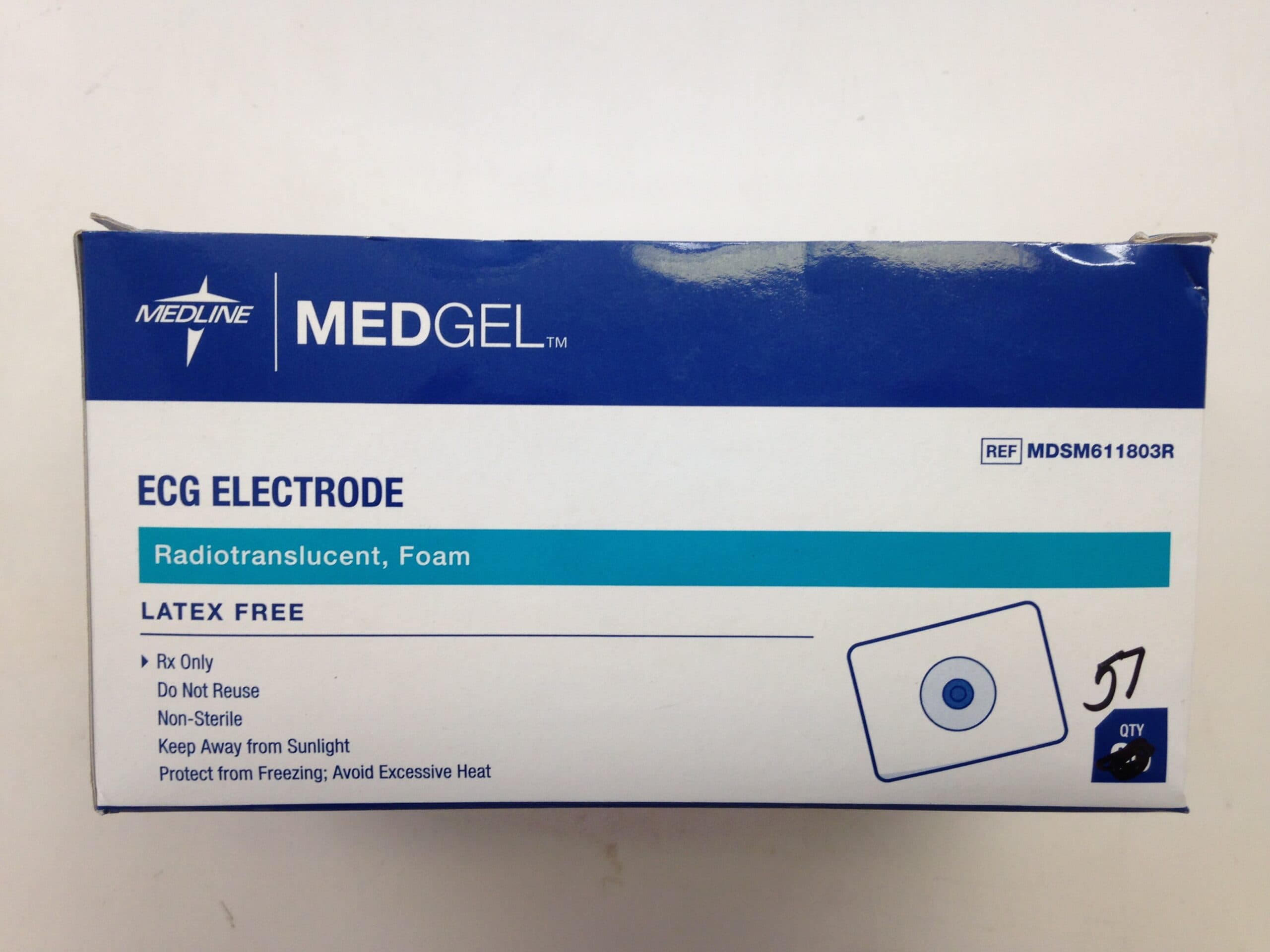 Medline Radiotranlucent Foam ECG Electrode 60/Box