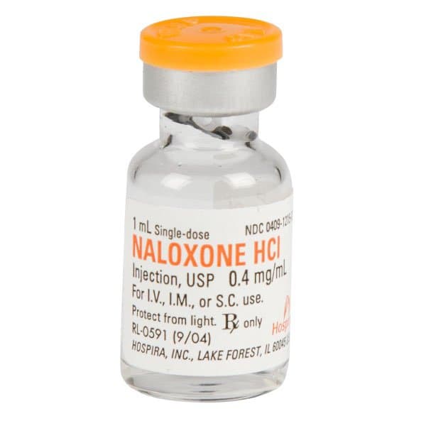 Naloxone HCl, 0.4 mg/mL 1 mL Single-Dose Vial