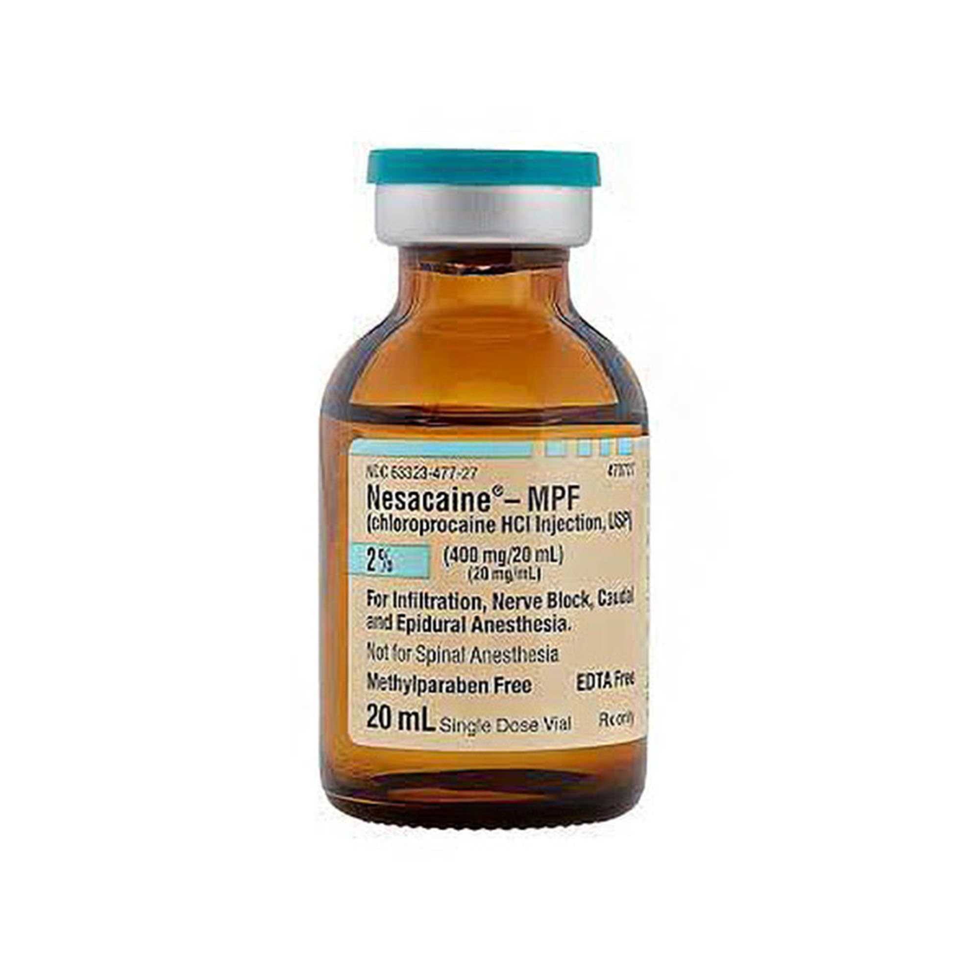 Nesacaine Chloroprocaine HCI 2% 20 mL Single-Dose Vial 25/Box