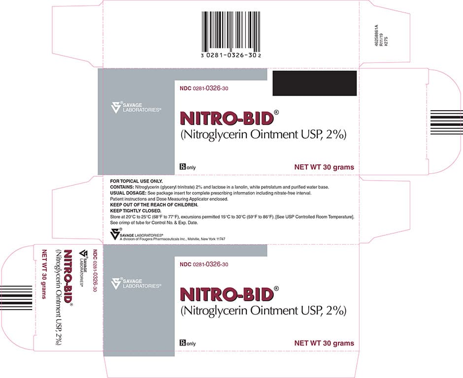 Nitro-Bid Nitroglycerin 2% Ointment Tube