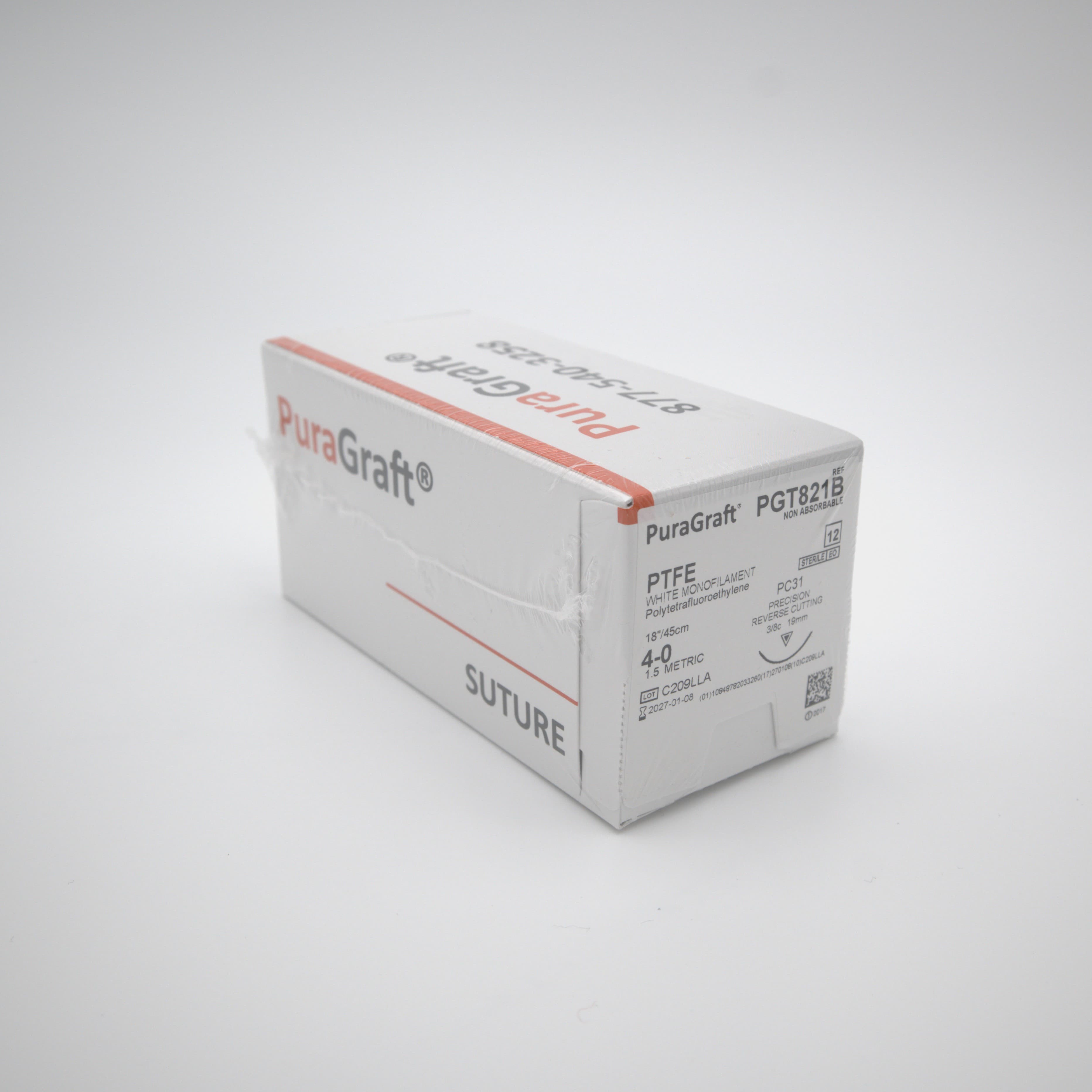 4-0 PTFE Suture PC-31 (PS2) 18"12/Box