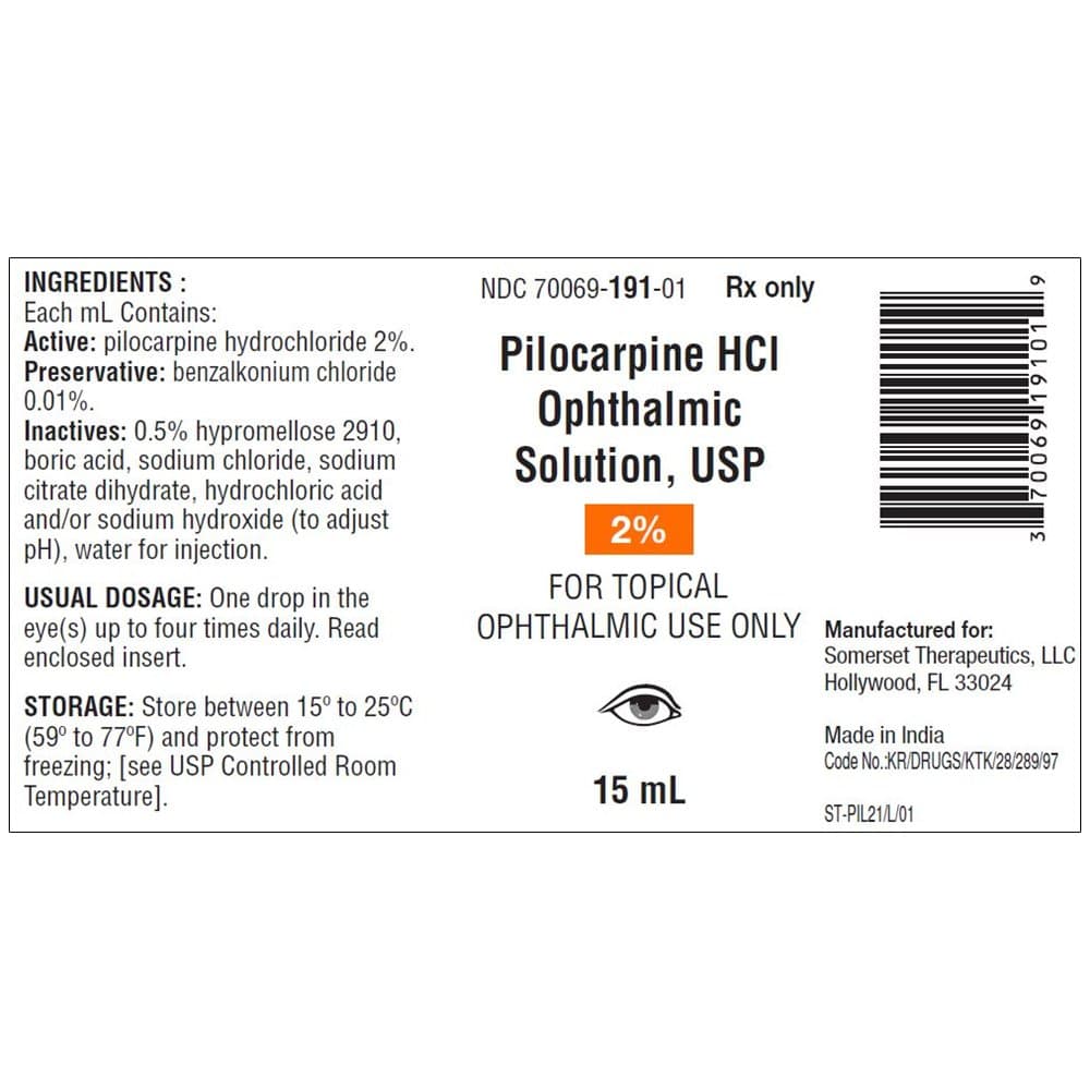 Pilocarpine HCl 2% 15 mL Ophthalmic Solution
