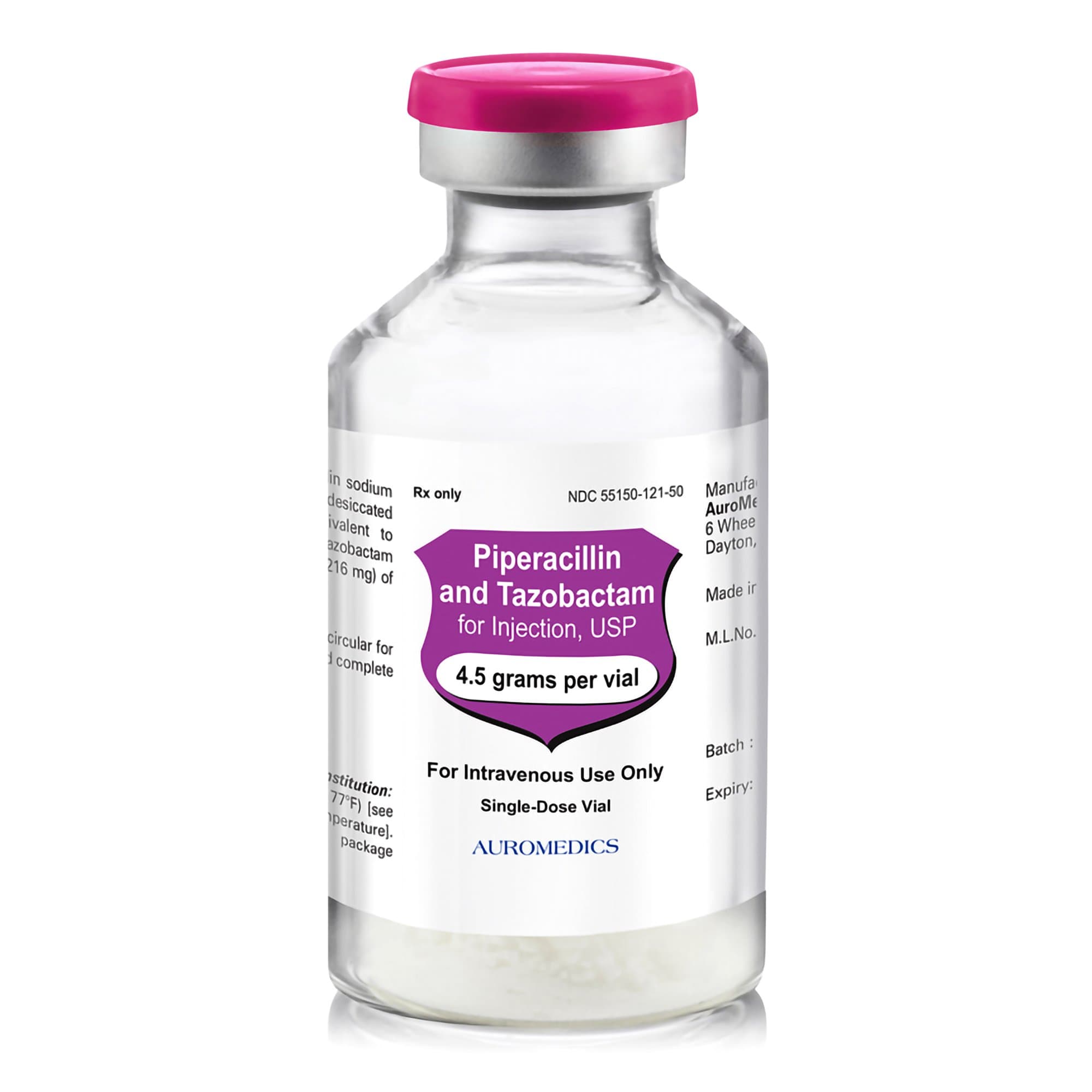 Piperacillin Sodium / Tazobactam 4.5 gram 20 mL Single-Dose Vial 10/Box