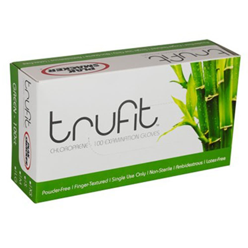 TruFit Nitrile Chloroprene Exam Green Gloves