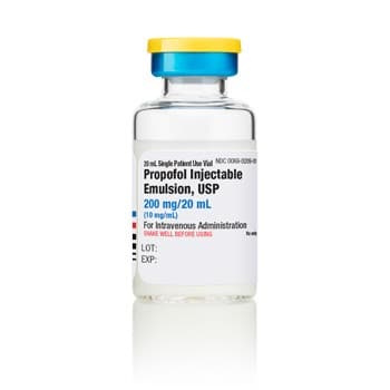 Propofol 1%, 10 mg/mL 20 mL Single-Dose Vial 10/Box