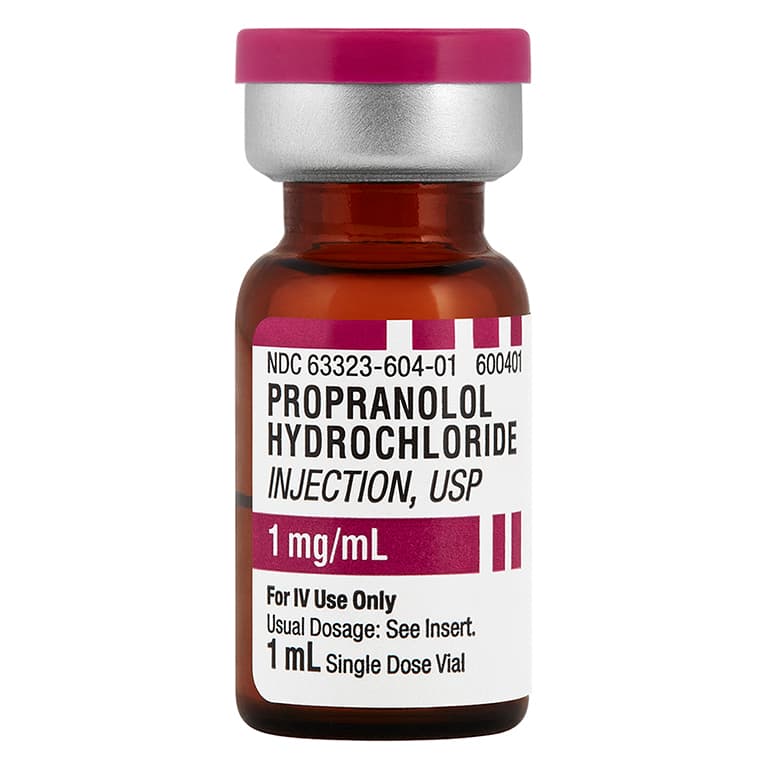Propranolol HCl 1 mg/mL 1 mL Single-Dose Vial