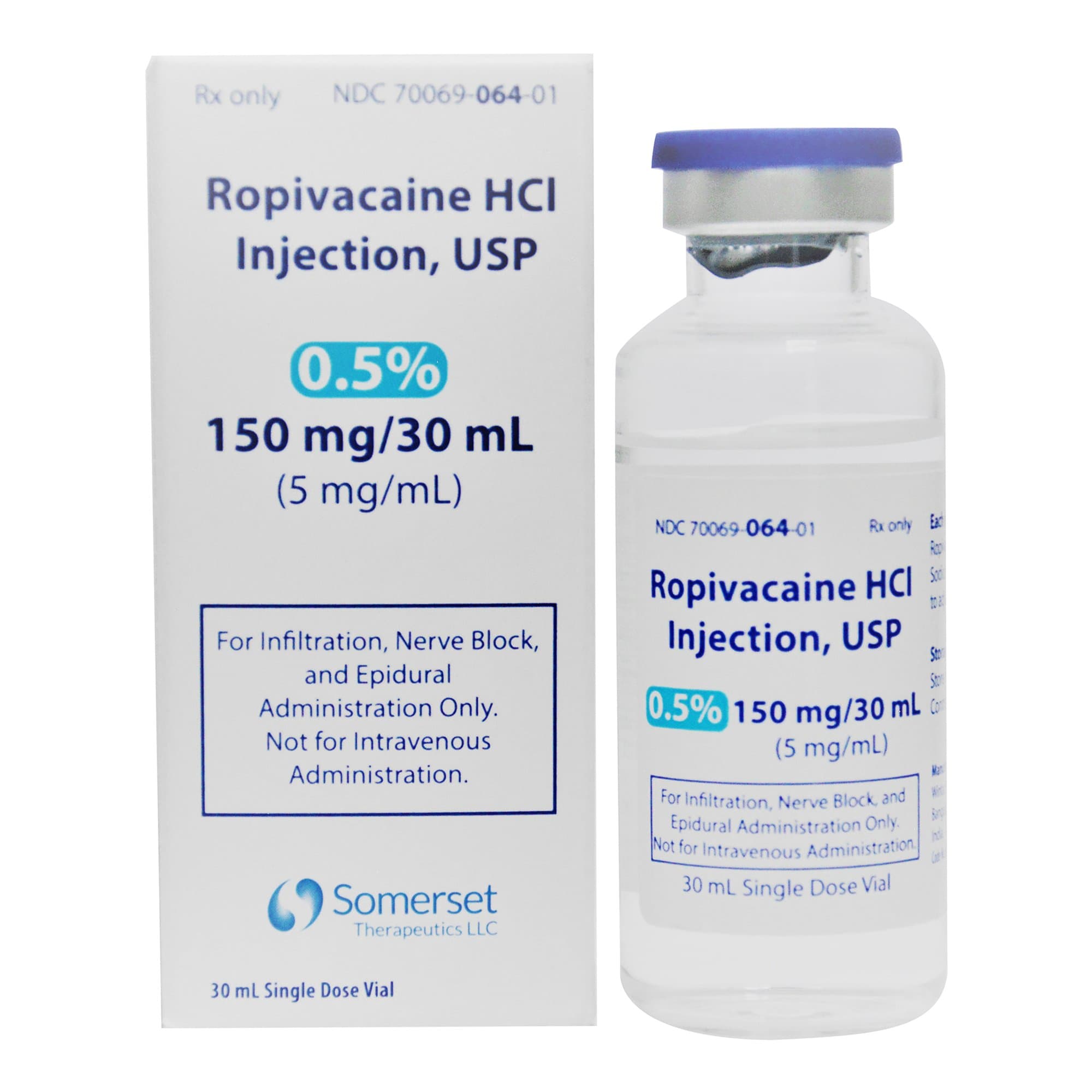 Ropivacaine HCI 0.5% 5 mg/mL 30 mL Single-Dose Vial 10/Box