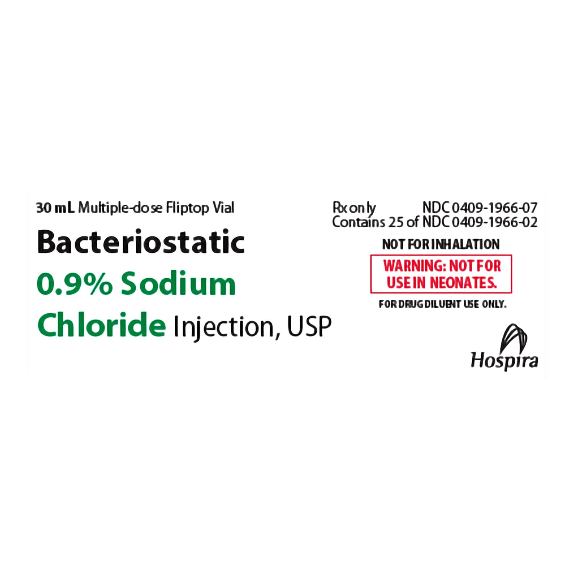 Bacteriostatic Sodium Chloride 0.9% 30 mL
