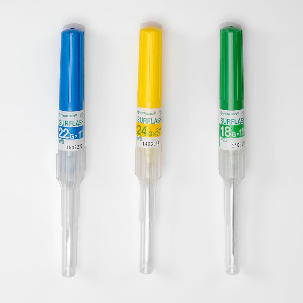 Terumo Surflash IV Catheter 24G x 1 3/4" 50/Box (Yellow)