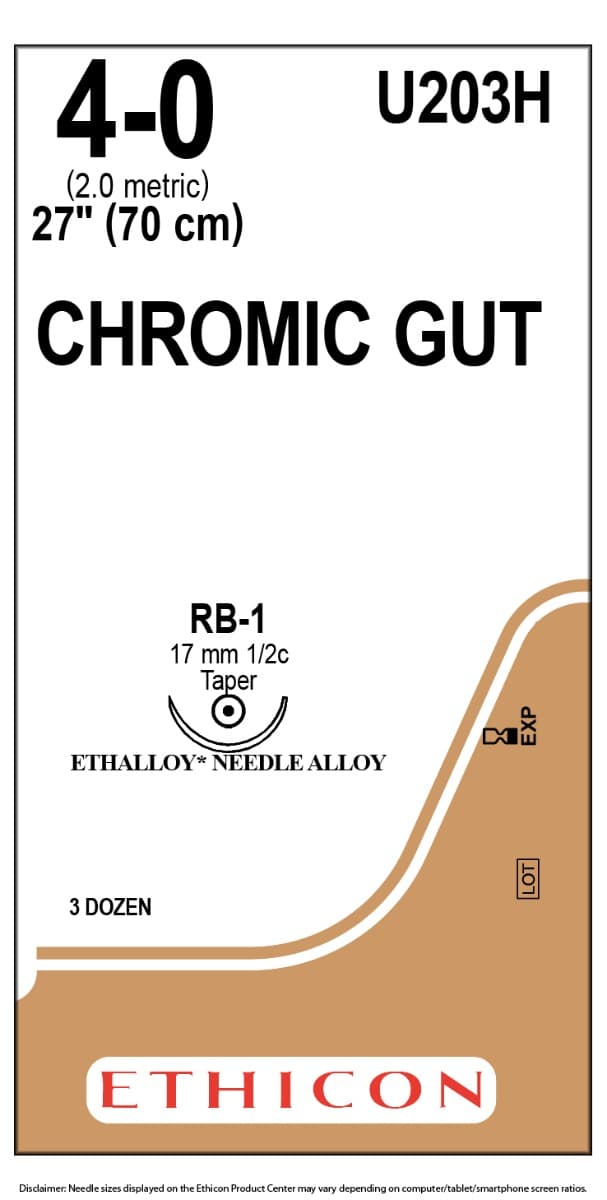 4-0 Chromic Gut RB-1 27&quot; 36/Box