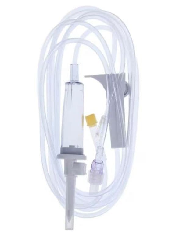 IV Administration Set Gravity 1 Port 15 Drops/mL Drip Rate without filter 93 inch tubing solution without Flow Regulator 50/Box
