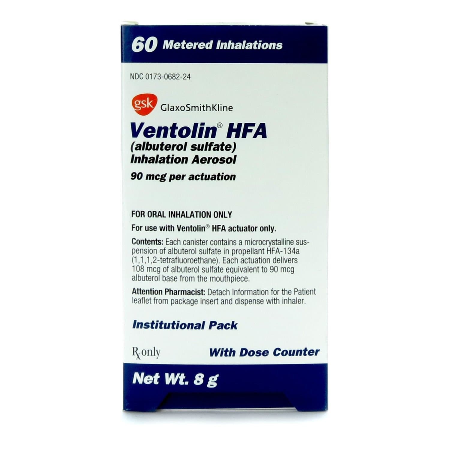 Ventolin HFA Inhaler 8 gr 60/Doses