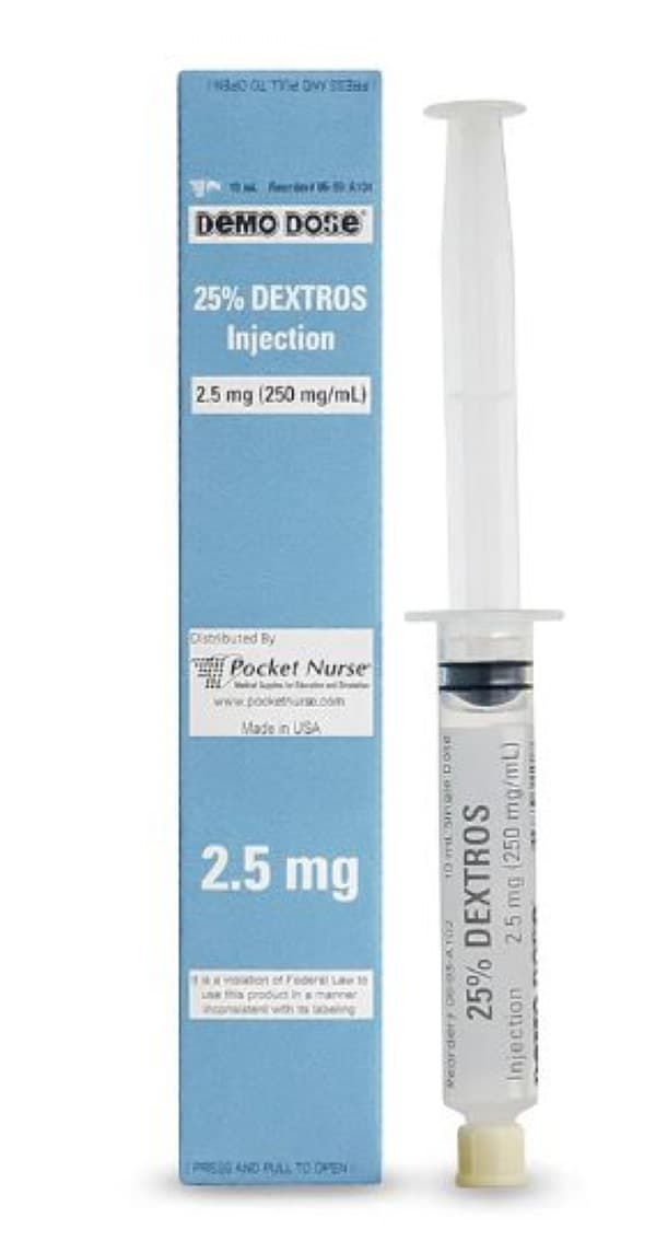 Dextrose 25% 2.5 g/mL 10 mL Prefilled Syringe 10/Box Dextrose 25% 2.5 g/mL 10 mL Prefilled Syringe 10/Box