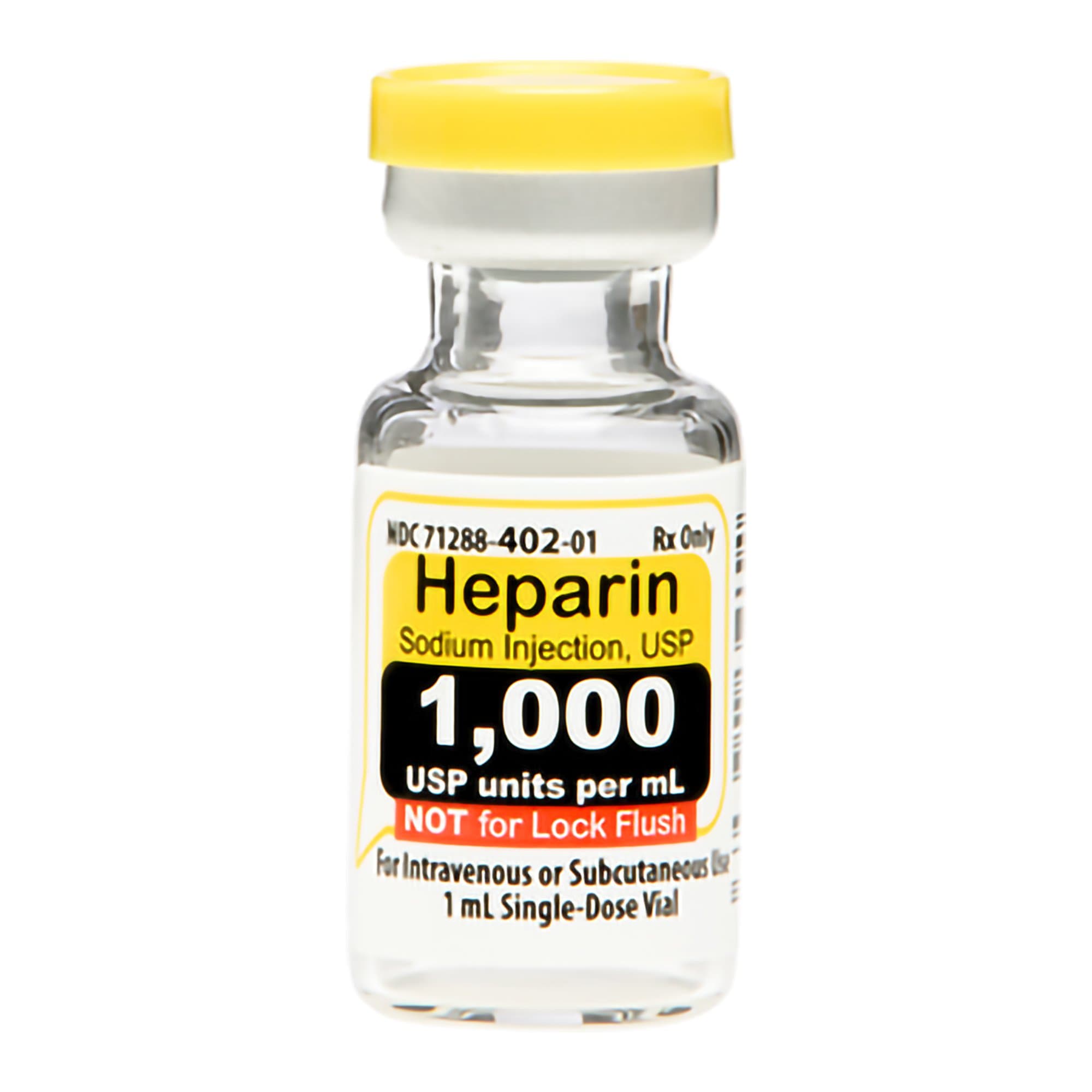 Heparin Sodium 1,000 units/mL 1 mL Single-Dose Vial