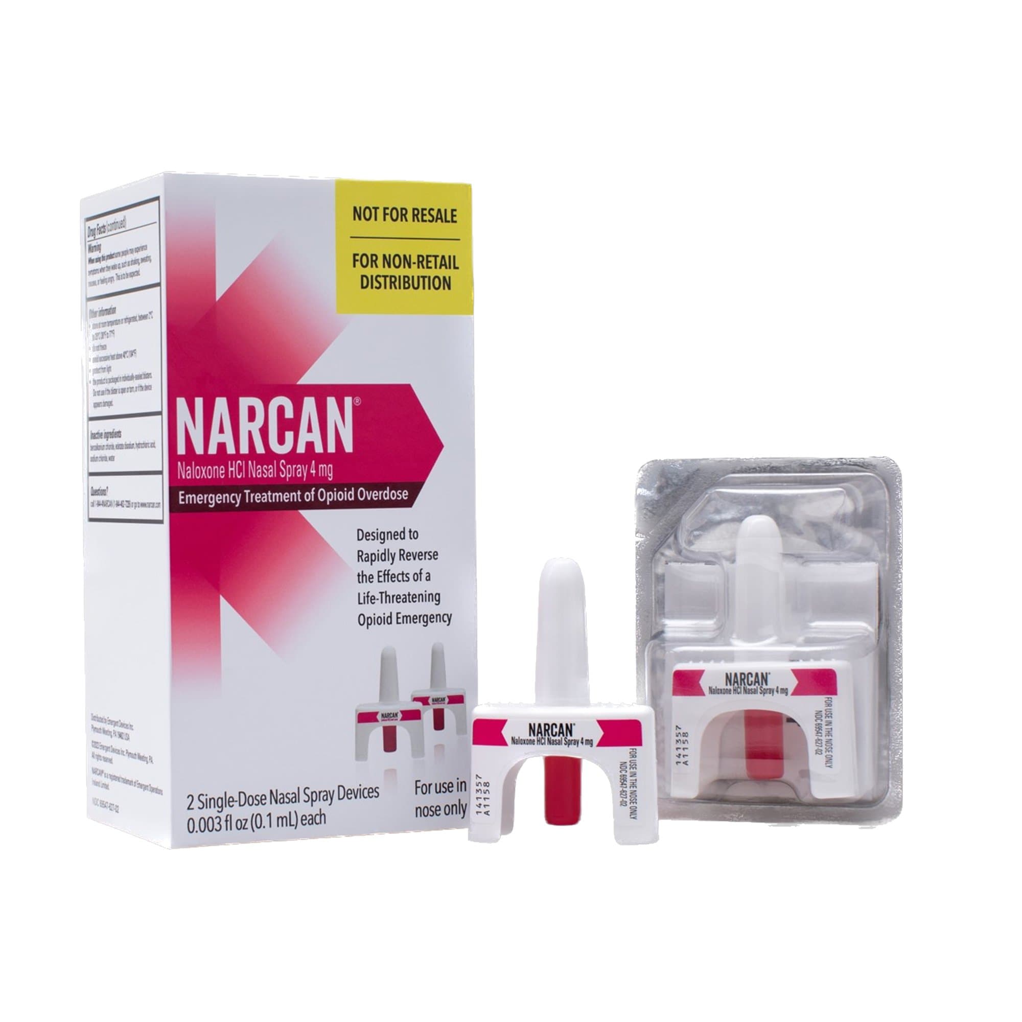 Narcan Nasal Spray 4 mg 2 Pack